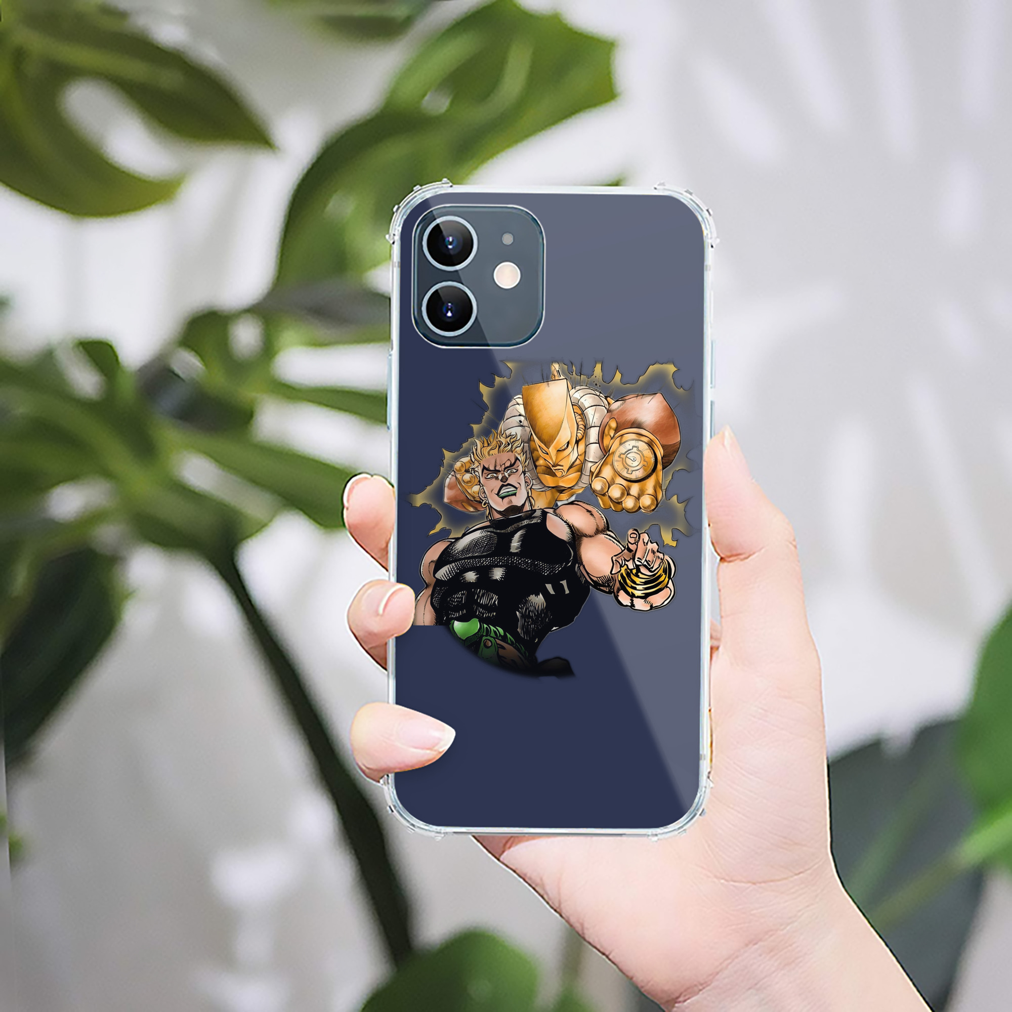 （画像用） ジョジョの奇妙な冒険 ディオ?ブランドー JoJo's Bizarre Adventure Dio Brando 【iPhone 12シリーズ対応】透明スマホケース（クリアソフトケース）